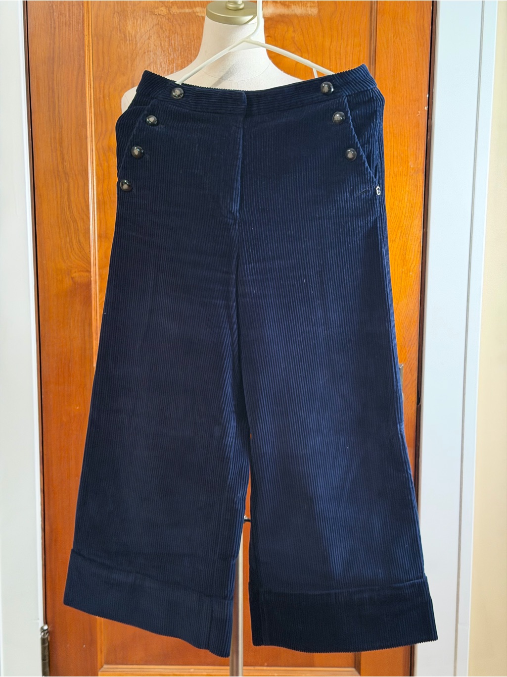 Ootod’ame Blue Corduroy Cropped Sailor Pants